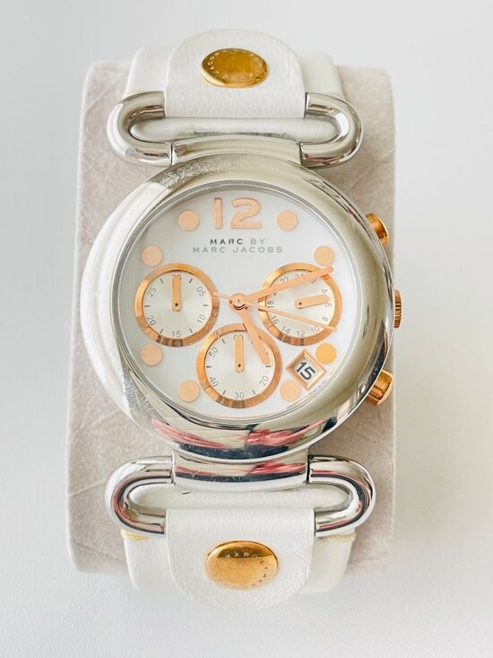 Marc By Marc Jacobs MBM1170 Molly Chronograph White Rose Gold Watch main image 9